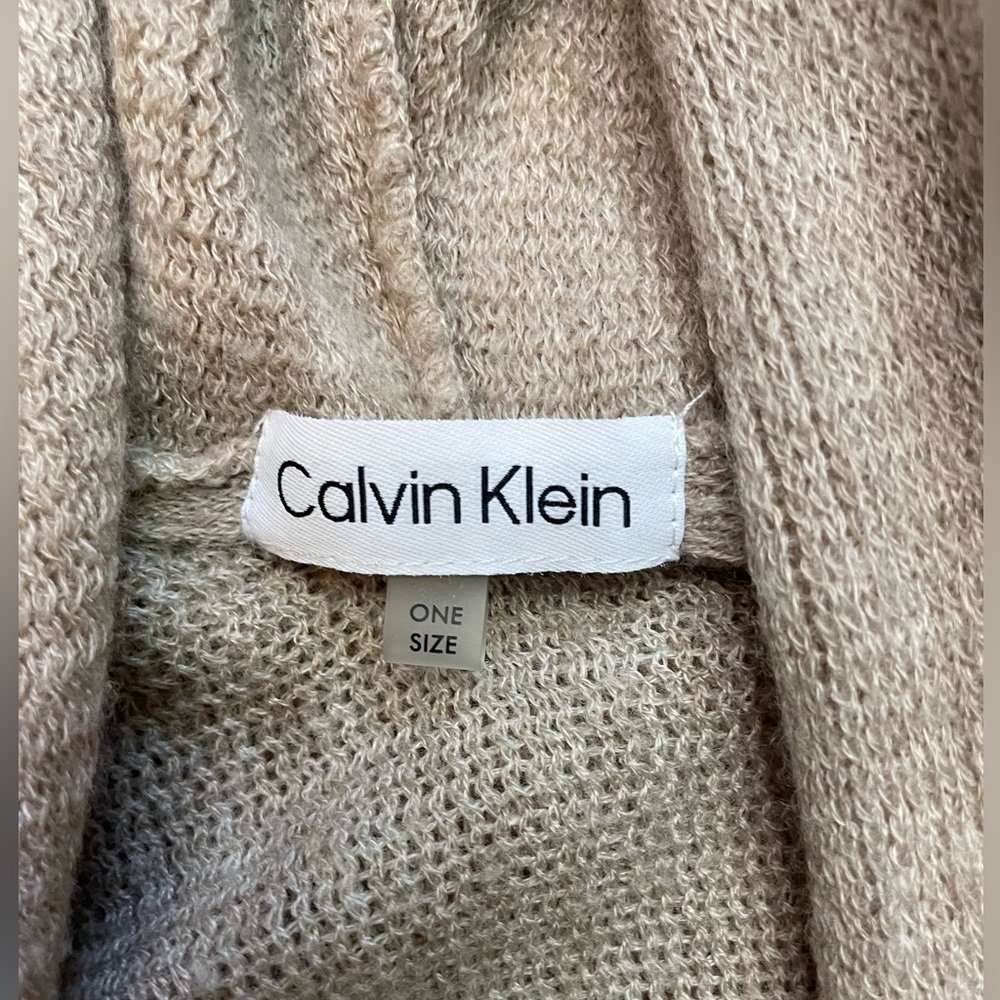 Hooded Fringe Trim Shawl by Calvin Klein - Picture 2 of 12